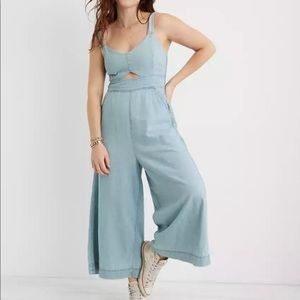 Aerie Denim Cutout Jumpsuit Size XS